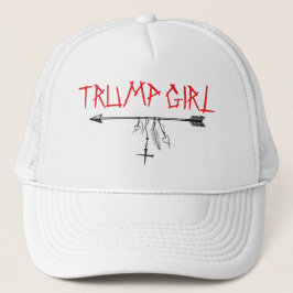 TRUMP-MÄDCHEN mit/CROSS & FAITH-Pfeil-LKW-Hut Truckerkappe