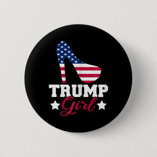 Trump Mädchen Republikanische Frau Gop Patriot Hig Button