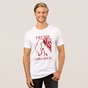 TRUMP MÄDCHEN ROCK! T-Shirt Tri-Blend Shirt