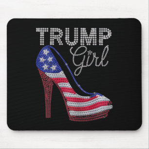 Trump Mädchen Stilettos High Heel Amerikanische Fl Mousepad