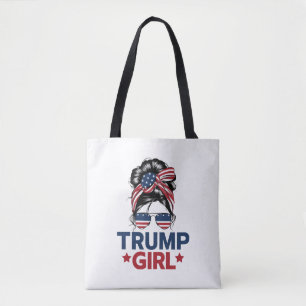 Trump Mädchen Unordentlicher Dutt Trump 2024 Wahl Tasche