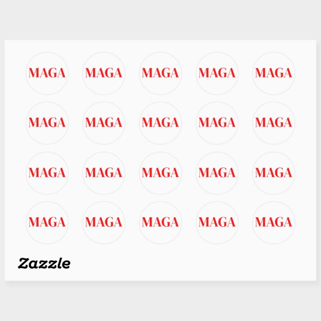 Trump Maga 2024 Runder Aufkleber (Blatt)