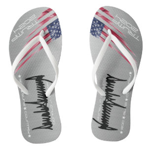 Trump Maga Adult Flip Flops, Slim Straps  Flip Flops