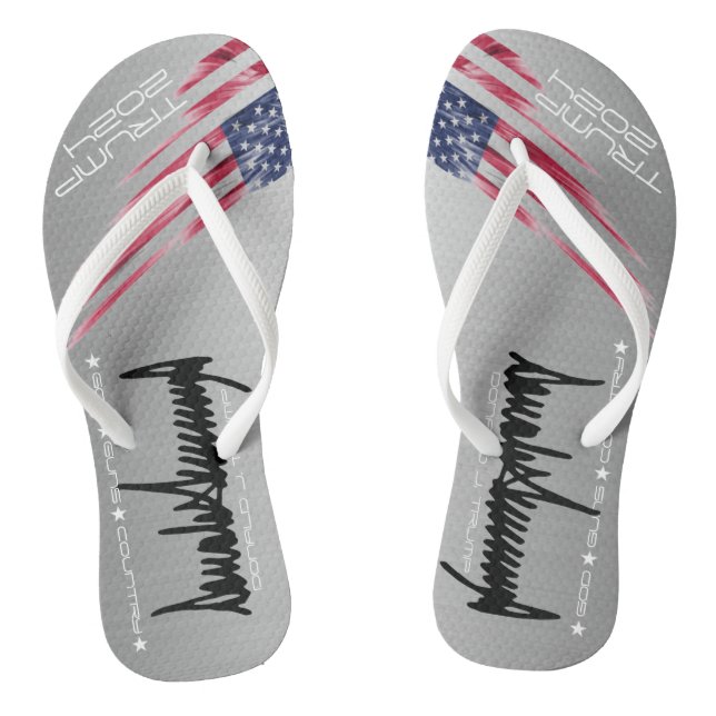 Trump Maga Adult Flip Flops, Slim Straps  Flops (Fußbett)