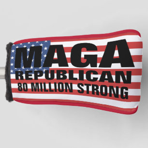 TRUMP MAGA REPUBLIKANER 80 MILLIONEN GOLFKOPFDECKE GOLF HEADCOVER