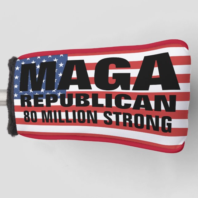 TRUMP MAGA REPUBLIKANER 80 MILLIONEN GOLFKOPFDECKE GOLF HEADCOVER (Vorderseite)
