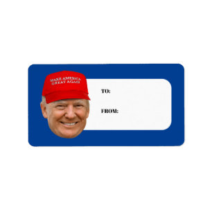 TRUMP MAGA Weihnachten Adressaufkleber