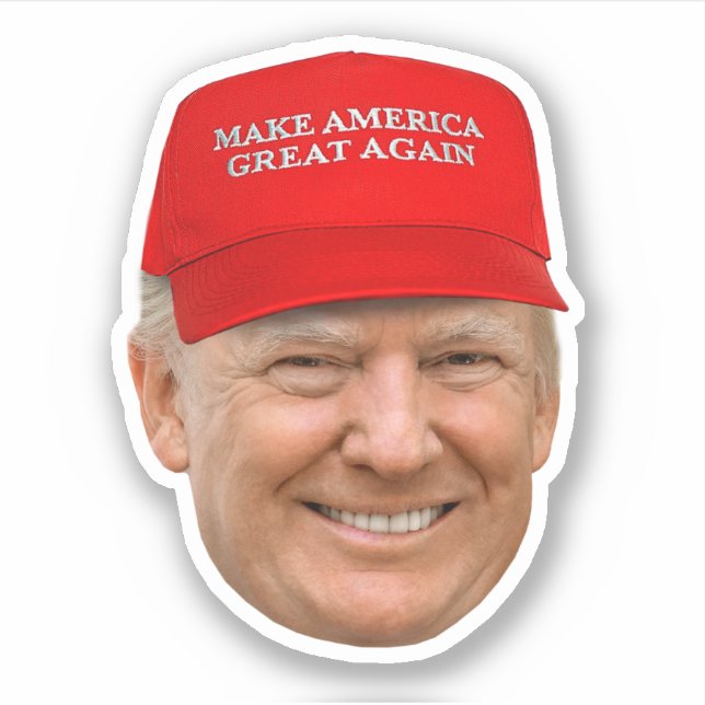 TRUMP MAGA Weihnachten Aufkleber (Vorderseite)
