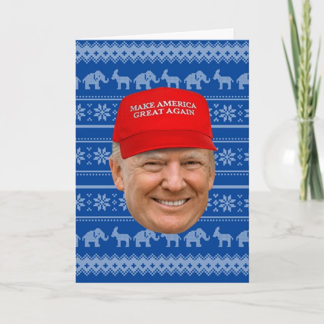 TRUMP MAGA Weihnachten Karte (Vorderseite)