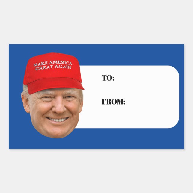 TRUMP MAGA Weihnachten Rechteckiger Aufkleber (Vorderseite)