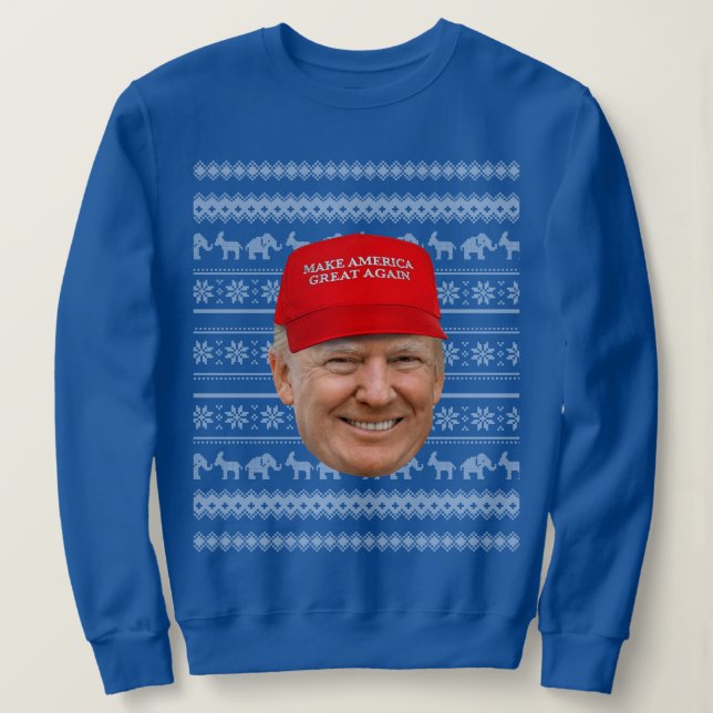 TRUMP MAGA Weihnachten Sweatshirt (Design vorne)