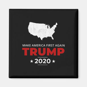 Trump Make America First Again Pro USA Vintage GIF Magnet
