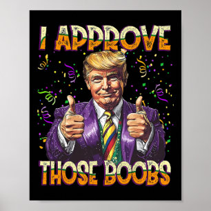 Trump Mardi Gras USA I billige diese Brust lustig Poster