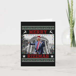 Trump Merrry Rizzmas Funny Humour Trump Dance Ch Karte