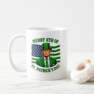 Trump Merry 4th of St Patrick's Day Trump irish Kaffeetasse