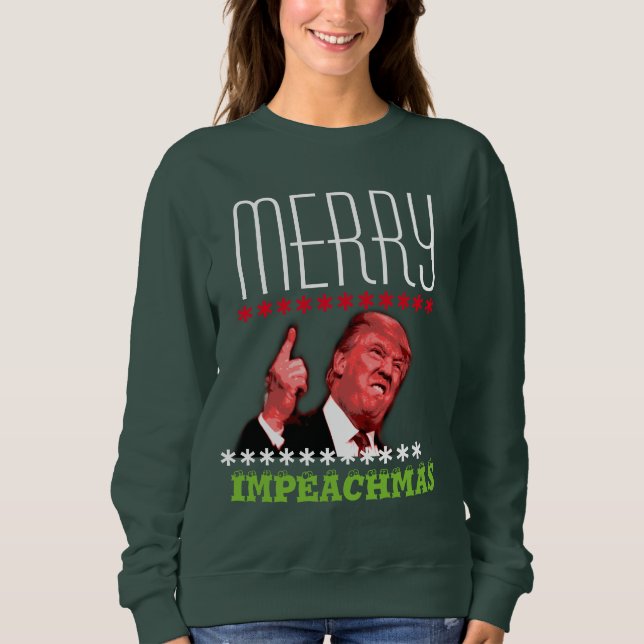 Trump Merry Impeachmas Sweater Sweatshirt (Vorderseite)