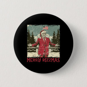 Trump Merry Rizzmas Funny Humour Trump Tance Chr Button