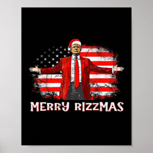 Trump Merry Rizzmas Funny Humour Trump Tance Chr Poster
