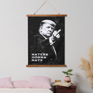 Trump Middle Finger 2026 Meme Funny Wandteppich Mit Holzrahmen