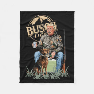 Trump mit der Hundepuppe führt Camouflage der Jagd Fleecedecke