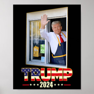 Trump mit McDonald Trump-Mitarbeitern für Trump st Poster