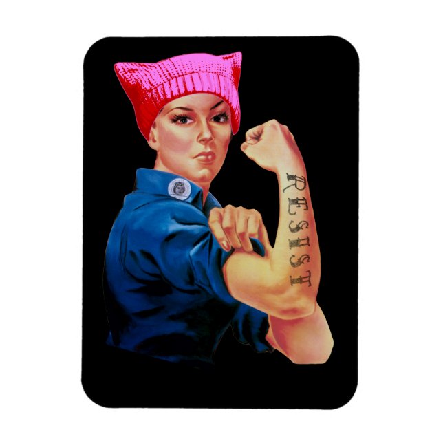 Trump mit Rosie, dem Riveter Magnet (Vertikal)