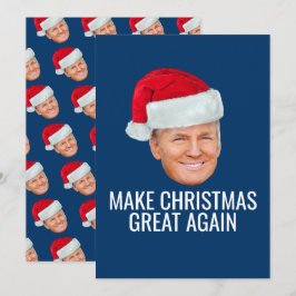 Trump mit Weihnachtsmannmütze - Weihnachten wieder Einladung