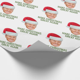 Trump mit Weihnachtsmannmütze - Weihnachten wieder Geschenkpapier