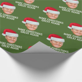 Trump mit Weihnachtsmannmütze - Weihnachten wieder Geschenkpapier