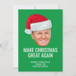 Trump mit Weihnachtsmannmütze - Weihnachten wieder Karte