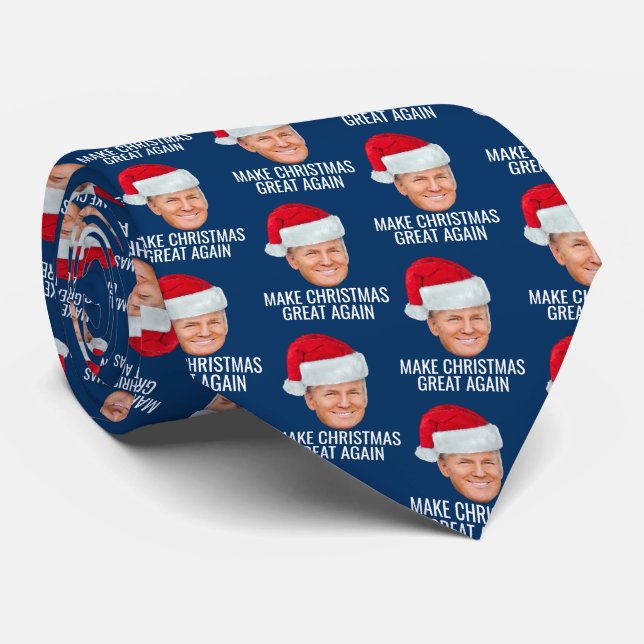 Trump mit Weihnachtsmannmütze - Weihnachten wieder Krawatte (Gerollt)