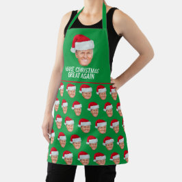 Trump mit Weihnachtsmannmütze - Weihnachten wieder Schürze