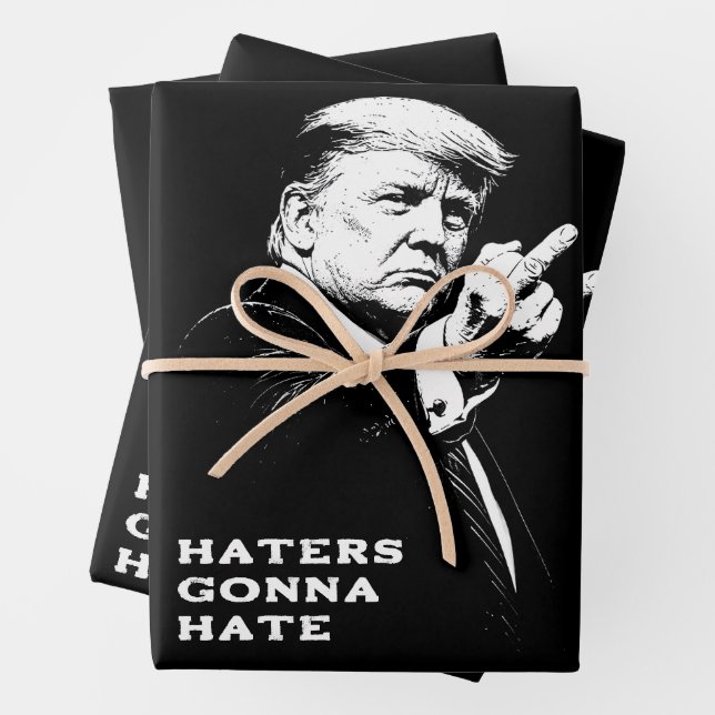 Trump Mittelfinger 2026 Meme Lustig Geschenkpapier Set (Beispiel)