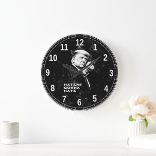 Trump Mittelfinger 2026 Meme Lustig Große Wanduhr