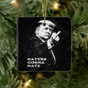 Trump Mittelfinger 2026 Meme Lustig Keramikornament