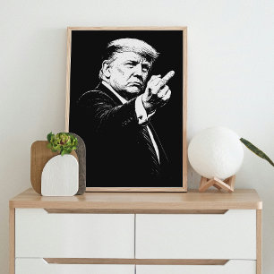 Trump Mittelfinger 2026 Meme Lustig Poster