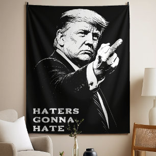 Trump Mittelfinger 2026 Meme Lustig Wandteppich