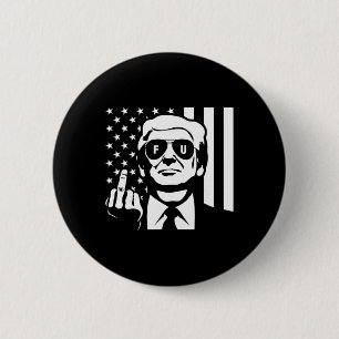 Trump Mittelfinger Poster Button