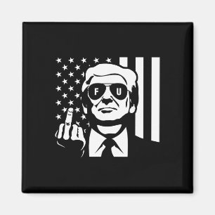 Trump Mittelfinger Poster  Magnet