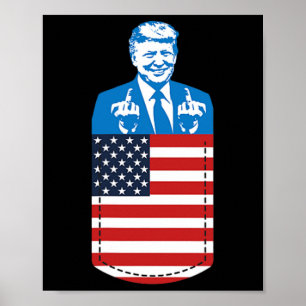 Trump Mittelfinger Tasche 2020 Wahl USA Republikan Poster
