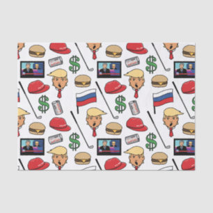 Trump, Money, Burgers, Golf, Russland und Fake New Seidenpapier