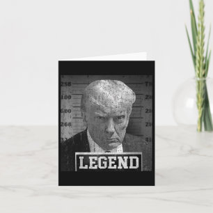 Trump Mugshot Funny Donald Trump Legend Karte
