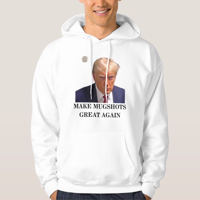 Trump Mugshot Hoodie (Vorderseite)