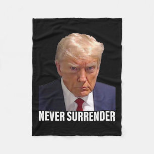 Trump Mugshot macht Männer niemals übergeben Fleecedecke