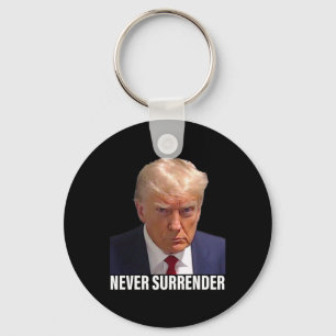 Trump Mugshot macht Männer niemals übergeben Schlüsselanhänger
