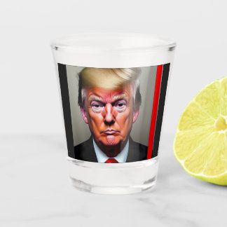 Trump Mugshot Shot Glas