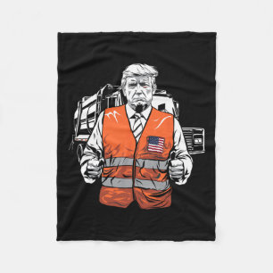 Trump Müllwagen Weste Fleecedecke