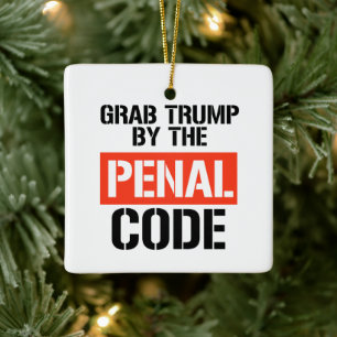 Trump nach dem Strafgesetzbuch Keramikornament