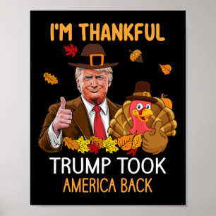 Trump nahm Amerika auf Erntedank Türkei Herbst Poster