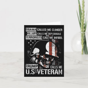 Trump nennt mir U.S. Veteran Skull American Flag ( Karte